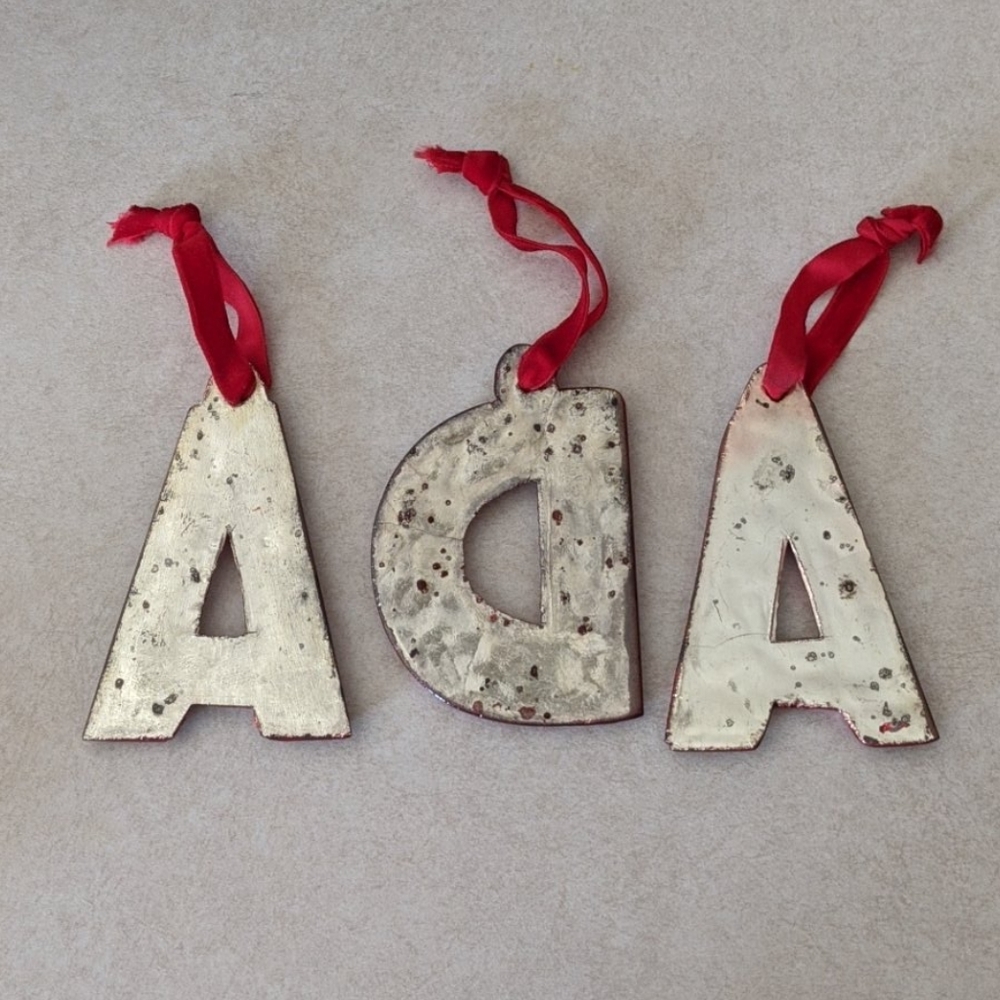 Red Letters with Red Velvet Loops - Picture 8 of 8